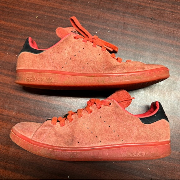 Men's Size 11.5 Adidas Stan Smith "Power Red" Suede - Picture 3 of 7